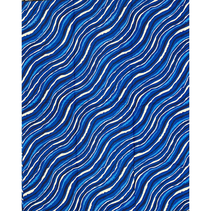 African Print Fabric/ Ankara - Blue, White 'Na Nature Do Am' Design, YARD or WHOLESALE