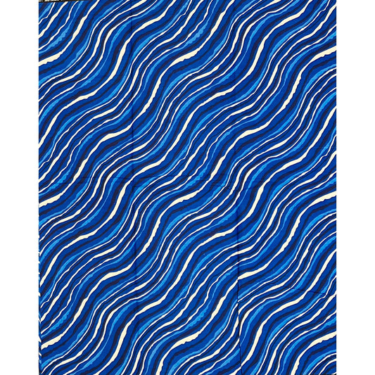 African Print Fabric/ Ankara - Blue, White 'Na Nature Do Am' Design, YARD or WHOLESALE