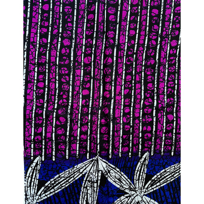 African Print Fabric/ Ankara - Purple, Blue 'Floral Conexão’ YARD or WHOLESALE
