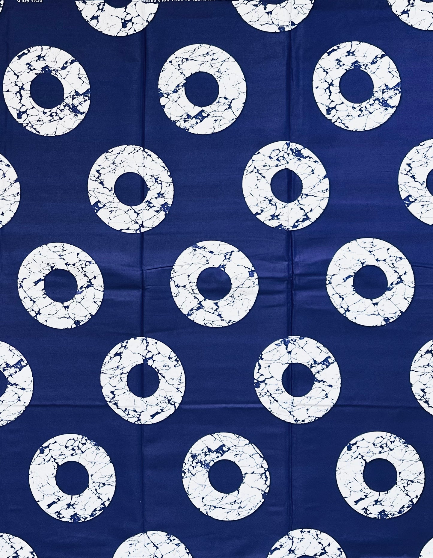 African Print Fabric/ Ankara - Blue, White 'Eyes of the World' Design, YARD or WHOLESALE (Copy)