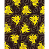 African Print Fabric/ Ankara - Brown, Yellow 'Omo Yeye', YARD