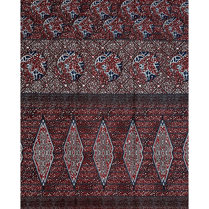African Fabric/ Ankara - Brown, Navy 'Tánná’ Design, YARD