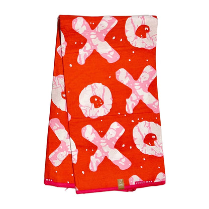 African Print Fabric/ Ankara - Red, Pink 'Kiss & Kulture', Per Yard or Wholesale