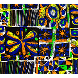 African Print Fabric/ Ankara - Blue, Green, Yellow, Orange 'Folake Charmed', YARD or WHOLESALE