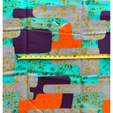 African Print Fabric/ Ankara - Turquoise, Purple, Orange 'Chika Marie" Design, YARD or WHOLESALE