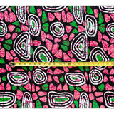 African Print Fabric/Ankara - Pink, Green ‘Pretty Girls Wear Pearls' Design, YARD or WHOLESALE