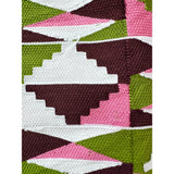 African Fabric/ Woven Kente - Pink, Green, Brown “Akosua”, 4 Yards