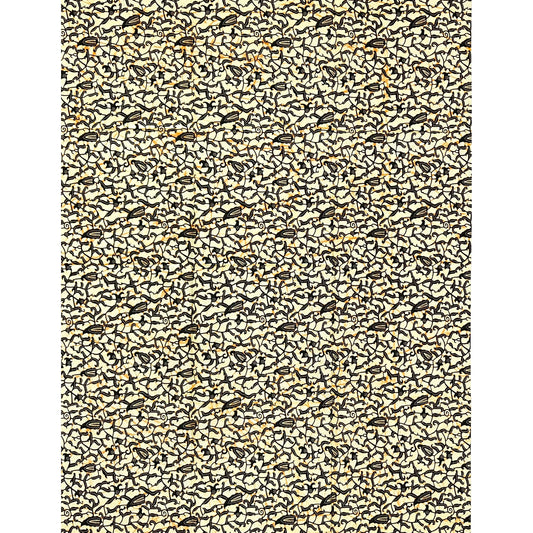 African Print Fabric/ Ankara - Shades of Brown, Beige ‘Enduring Lines' Design, 1 YARD