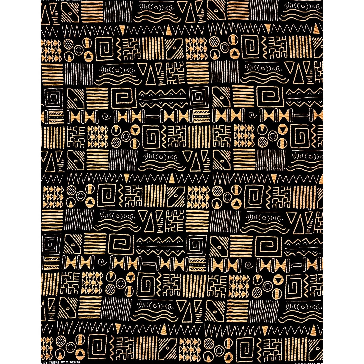 African Print Fabric/ Ankara - Black, Brown "Pass It Down", YARD or WHOLESALE