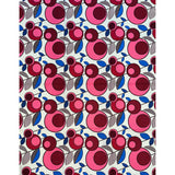 African Print Fabric/ Ankara - Cream, Red, Pink, Blue 'Mwangaza Harmony,’ YARD