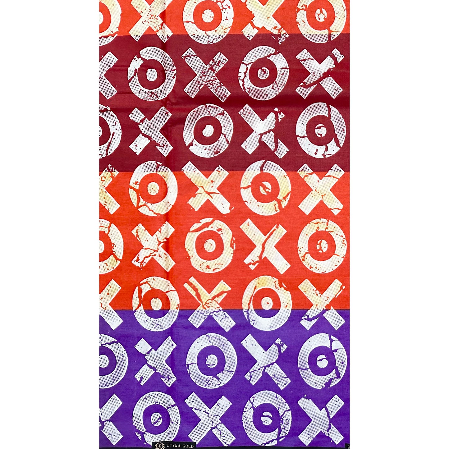 African Print Fabric/ Ankara - Purple, Orange, Red 'Iṣọkan Blocks' Design, YARD or WHOLESALE