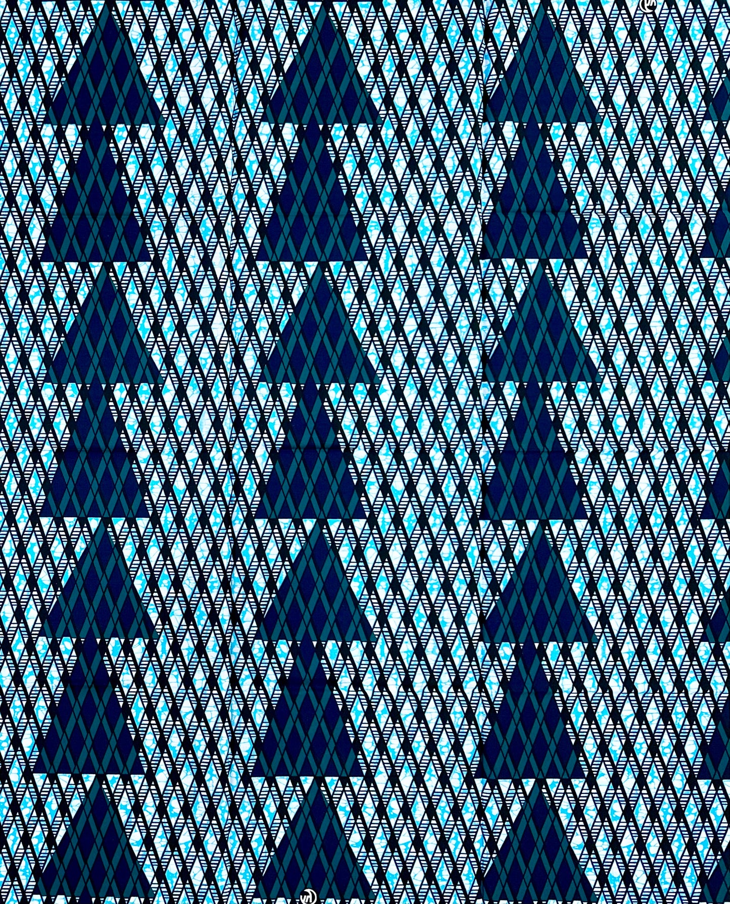 African Print Fabric/ Ankara - Blue, Teal ‘The Architect of Abeokuta', 1 Yard