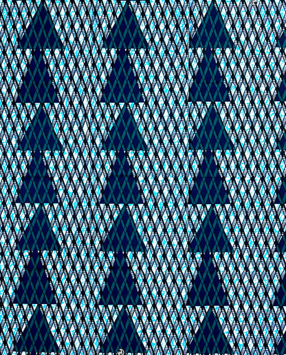 African Print Fabric/ Ankara - Blue, Teal ‘The Architect of Abeokuta', 1 Yard