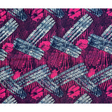 African Print Fabric/ Ankara - Pink, Gray, Blue 'Fawohodie Stroke’ YARD or WHOLESALE