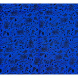 African Print Fabric/ Ankara - Blue, Black 'Garden Sketches' Design, YARD or WHOLESALE