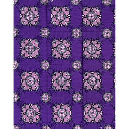 African Print Fabric/Ankara - Purple, Pink “Living Legacy" Design, 1 Yard