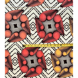 African Print Fabric/Ankara - Pink, Brown, Cream, Beige "Cassie" Design