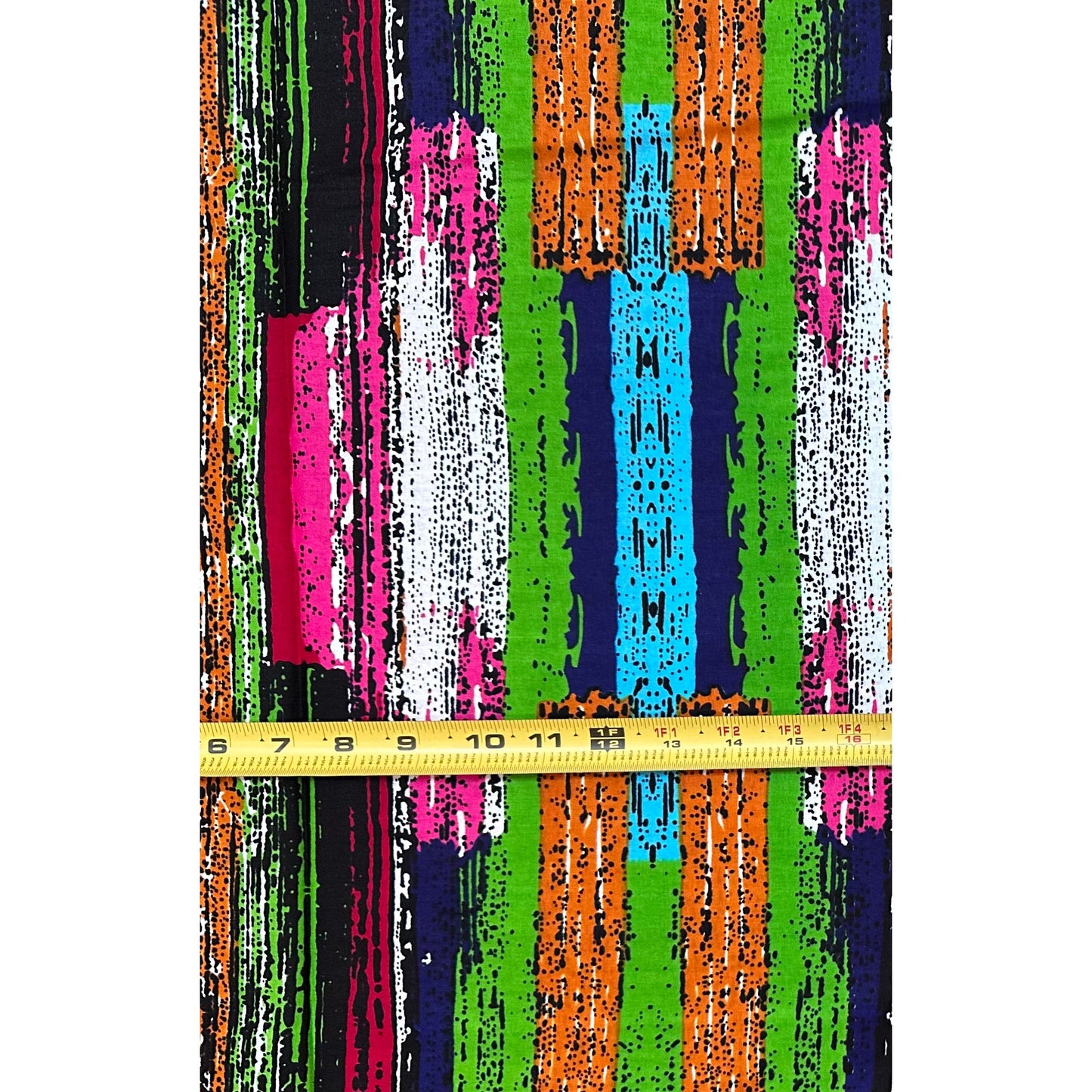 African Print Fabric/ Ankara - Blue, Pink, Red, Green, Orange 'Strokes of Genius' Design, YARD or WHOLESALE