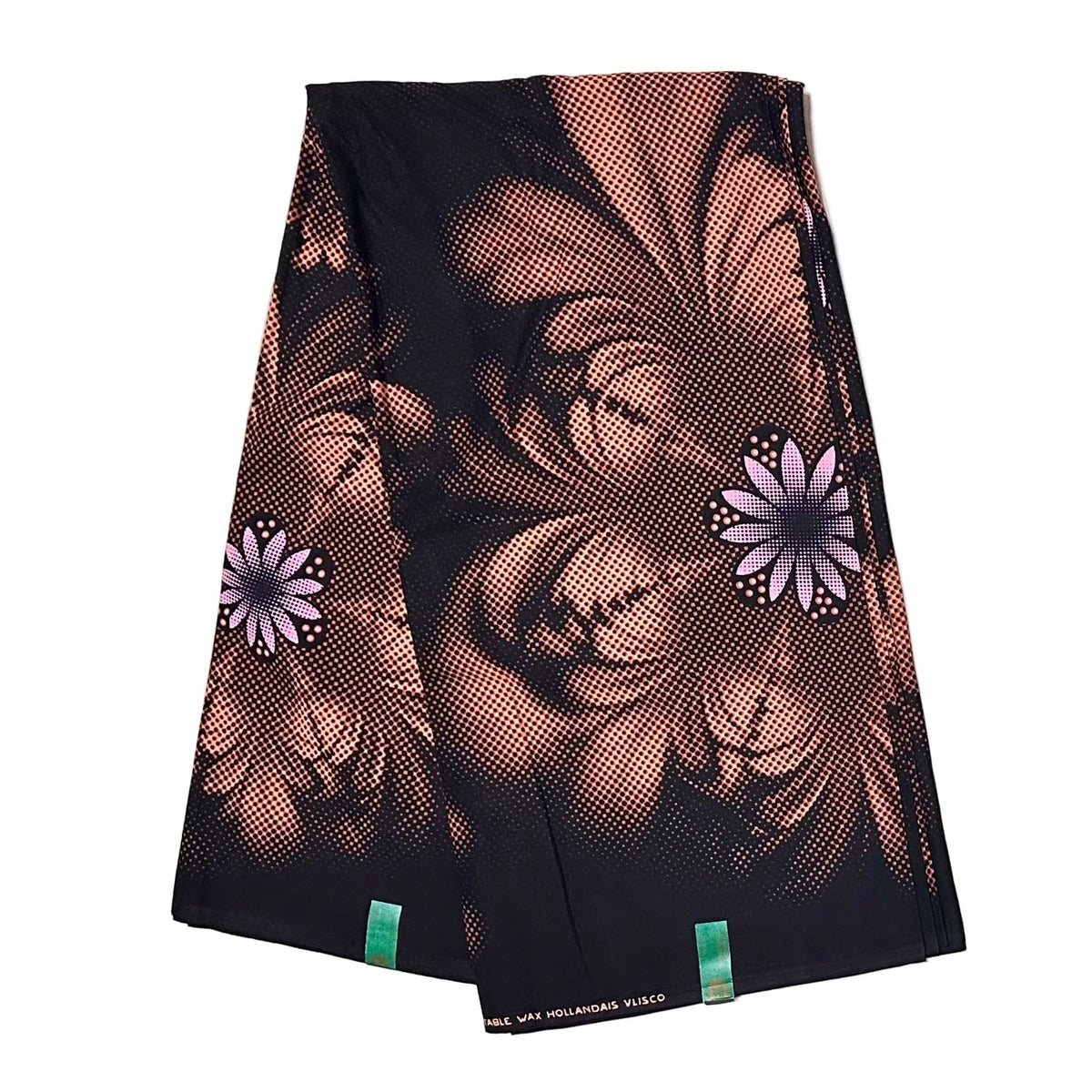 African Print Fabric/ Ankara - Brown, Black, Pink "Big Occasion", YARD or WHOLESALE