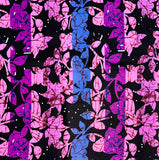 African Print Fabric/Ankara - Pink, Purple, Periwinkle, Black "Feminine Nora" Design, Yard or Wholesale