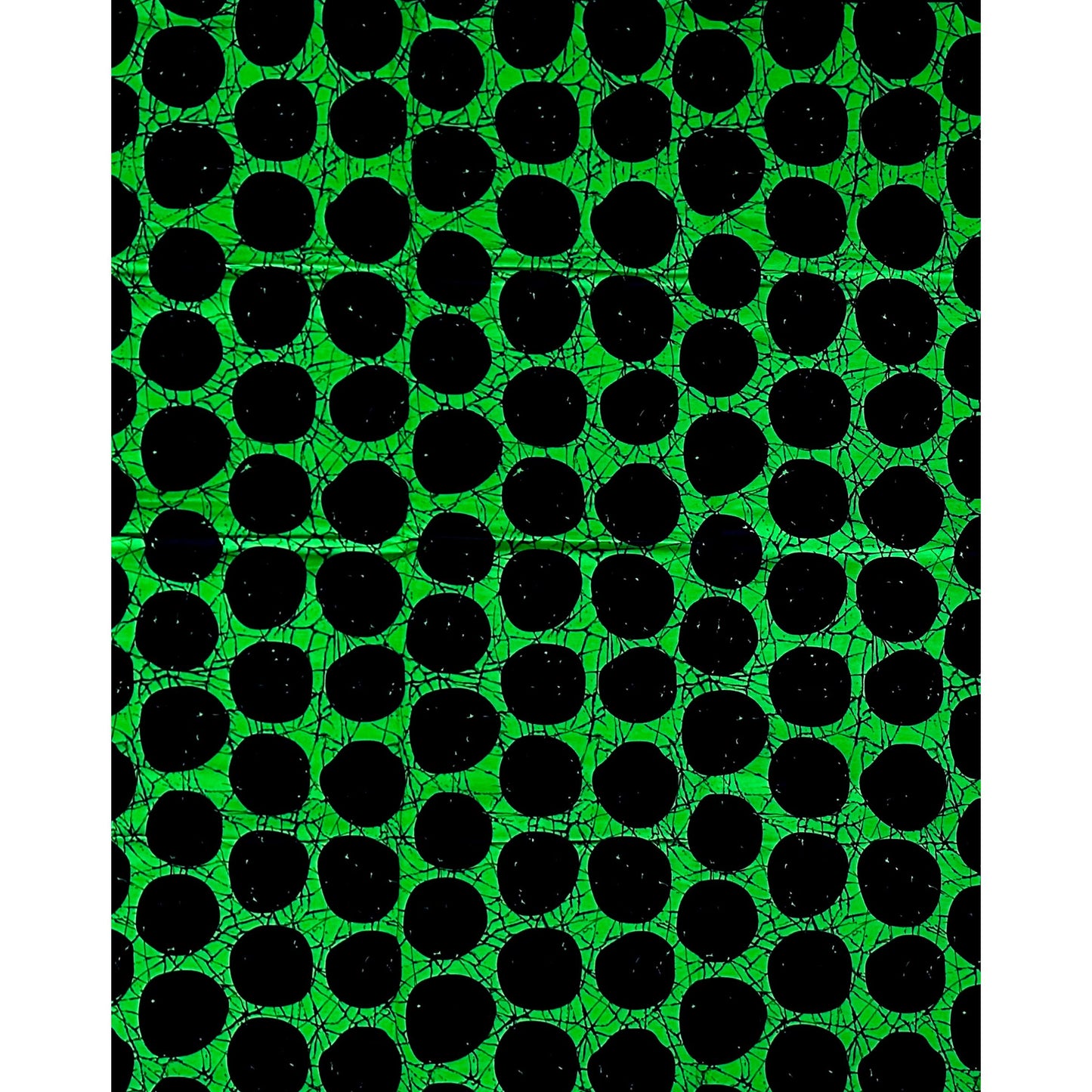 African Print Fabric/ Ankara - Green, Black 'Oro of the Earth' Design, YARD or WHOLESALE