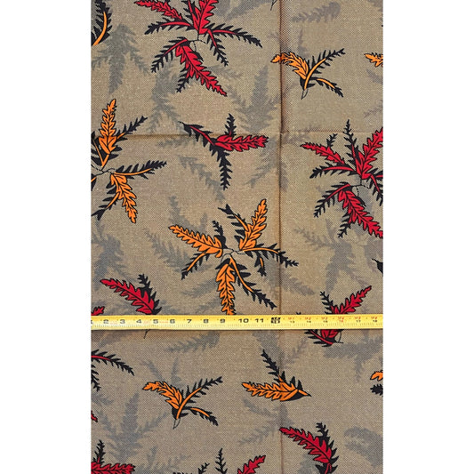 African Print Fabric/ Ankara - Brown, Red, Navy 'Dry Season Scatter' Design, YARD or WHOLESALE