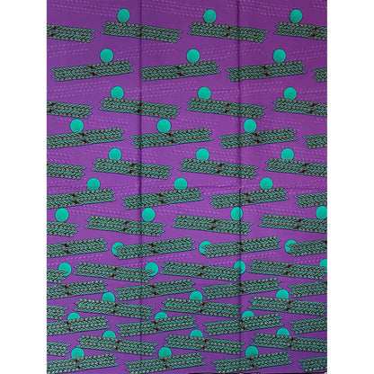 African Print Fabric/Ankara - Purple, Teal "Ori Solstice" Design