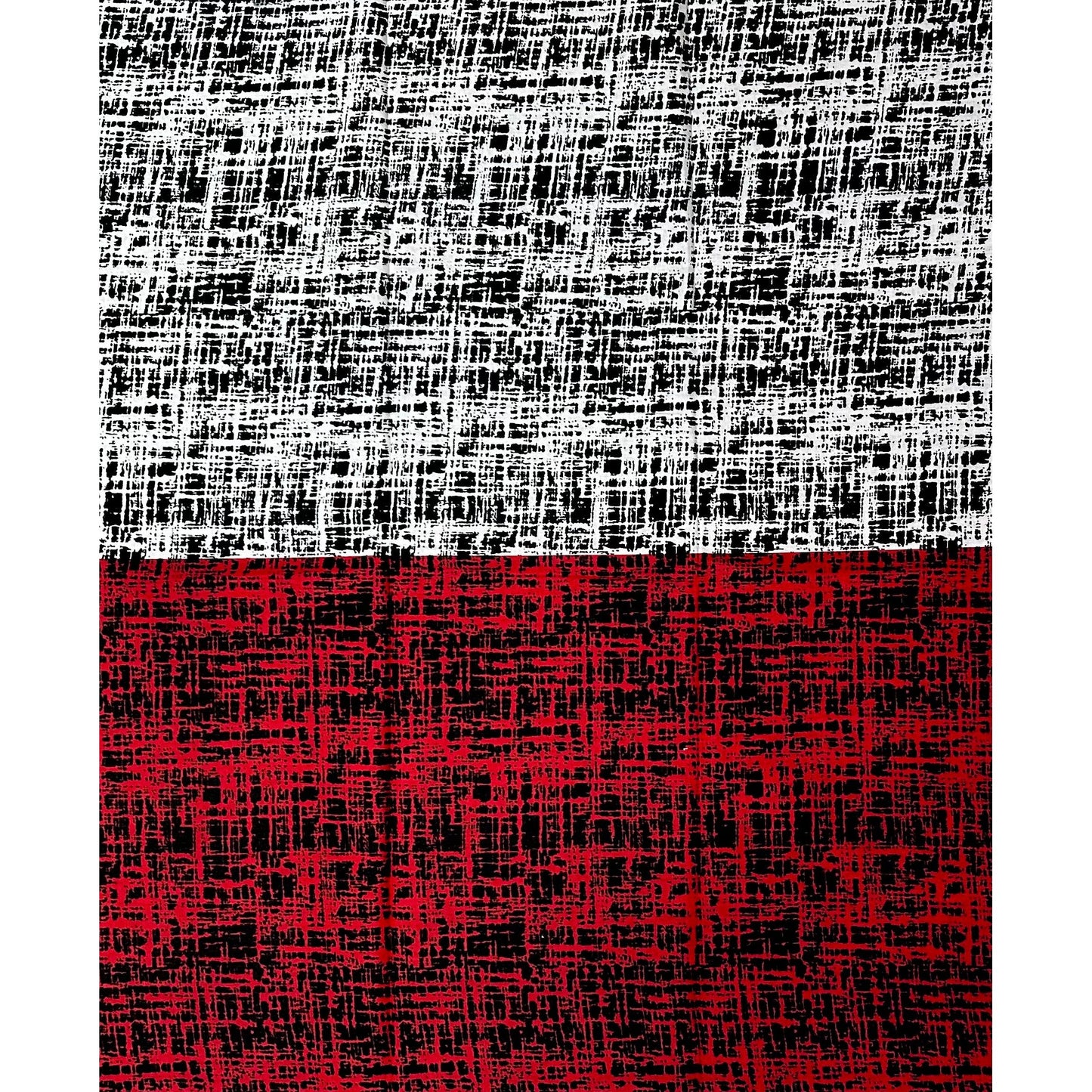 African Print Fabric/ Ankara - Red, White, Black 'Scatter Line' Design, YARD or WHOLESALE
