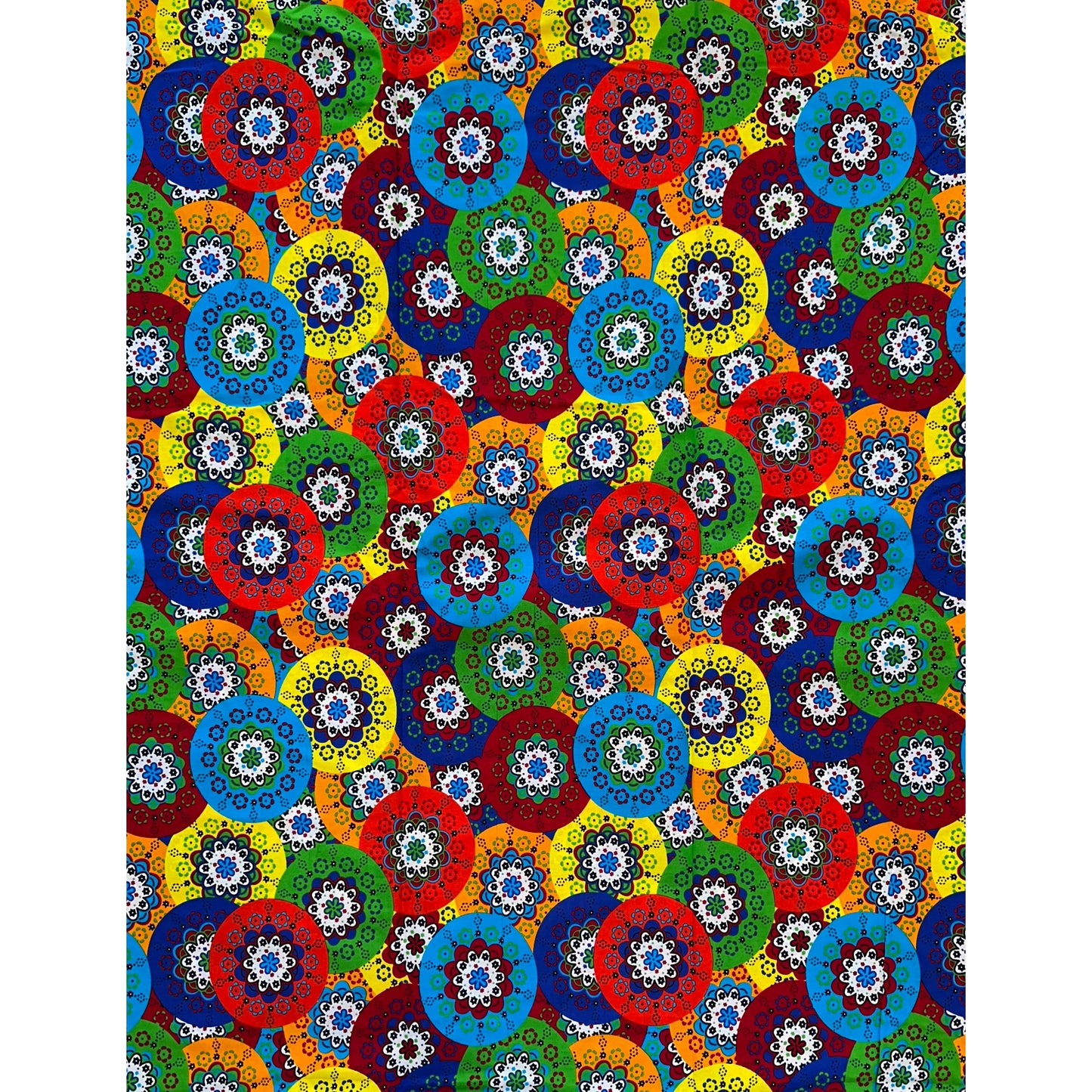 African Print Fabric/ Ankara - Multicolored 'If Happy Was A Fabric' Design, YARD or WHOLESALE