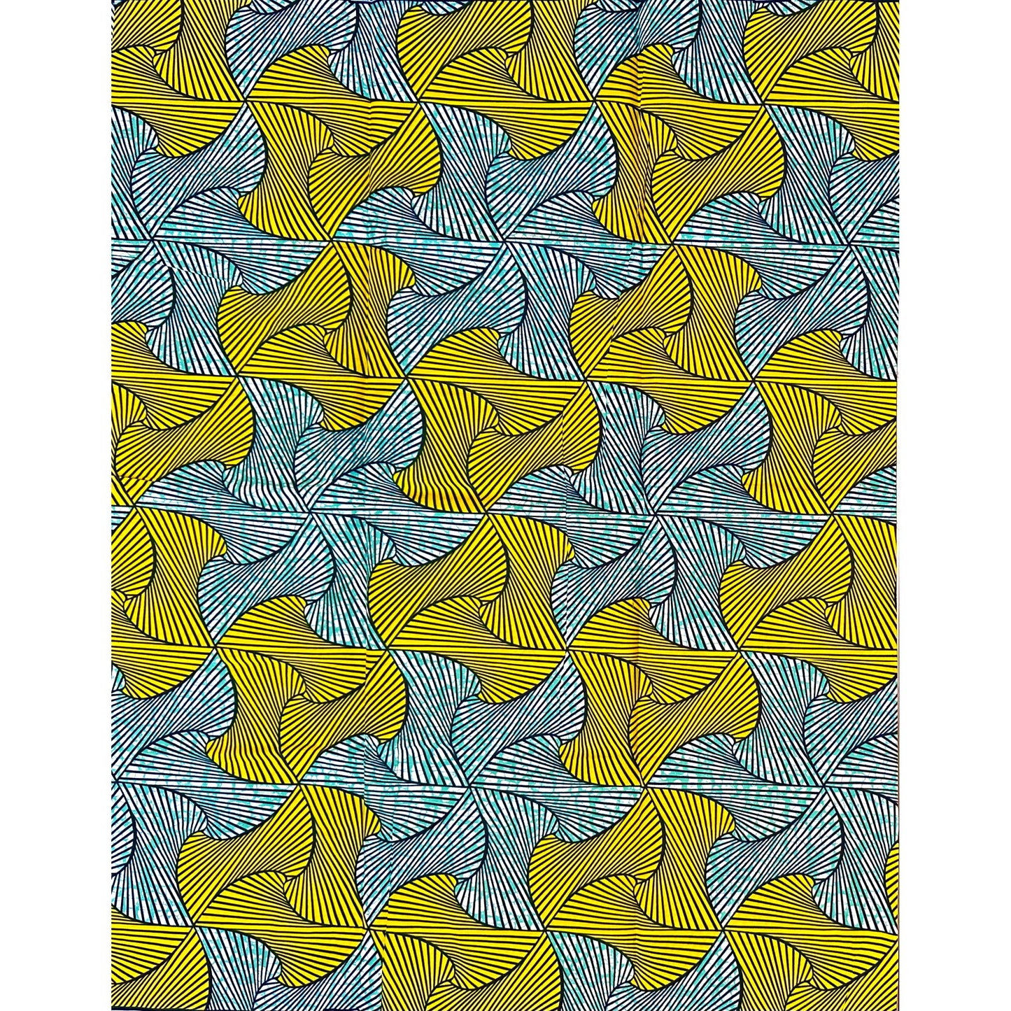 African Print Fabric/ Ankara - Yellow, Green 'Spinderella', YARD or WHOLESALE