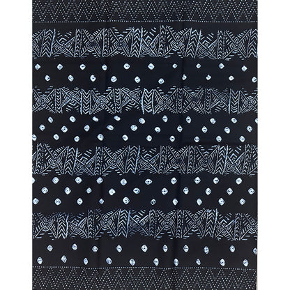 African Print Fabric/ Ankara - Black, Indigo “Dogon Night', Yard or Wholesale