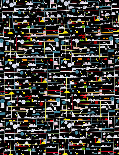 African Print Fabric/ Ankara - Black, Blue, Red, Yellow, Green, Brown 'Creative Director', YARD or WHOLESALE
