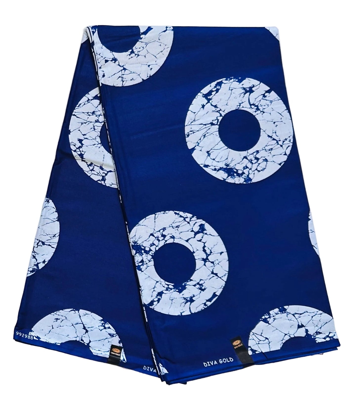 African Print Fabric/ Ankara - Blue, White 'Eyes of the World' Design, YARD or WHOLESALE (Copy)