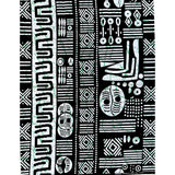 African Print Fabric/ Ankara - Black, White 'Ndalo Noir' Design, YARD or WHOLESALE