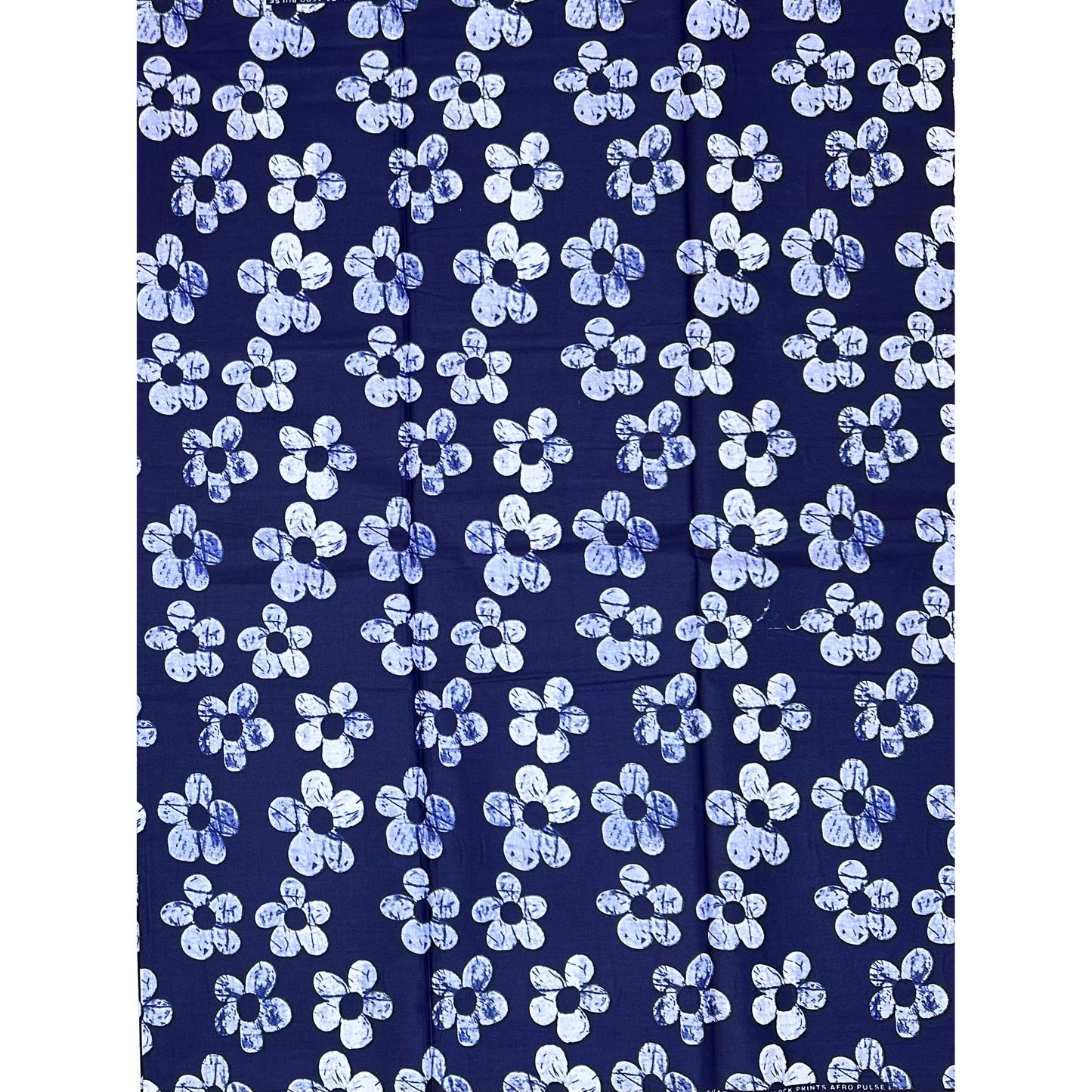 African Print Fabric/ Ankara - Navy 'Aunty Bunmi’s Compound', Yard or Wholesale