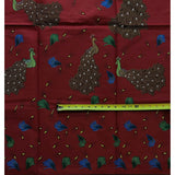African Print Fabric/Ankara - Brown, Green, Blue "Edozie Peacock" Design