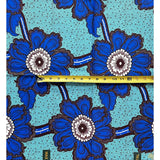 African Print Fabric/Ankara - Shades of Blue "Tawa Itiaba" Design