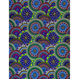 African Print Fabric/ Ankara - Purple, Green, Blue 'Adade Joy' Design, YARD or WHOLESALE