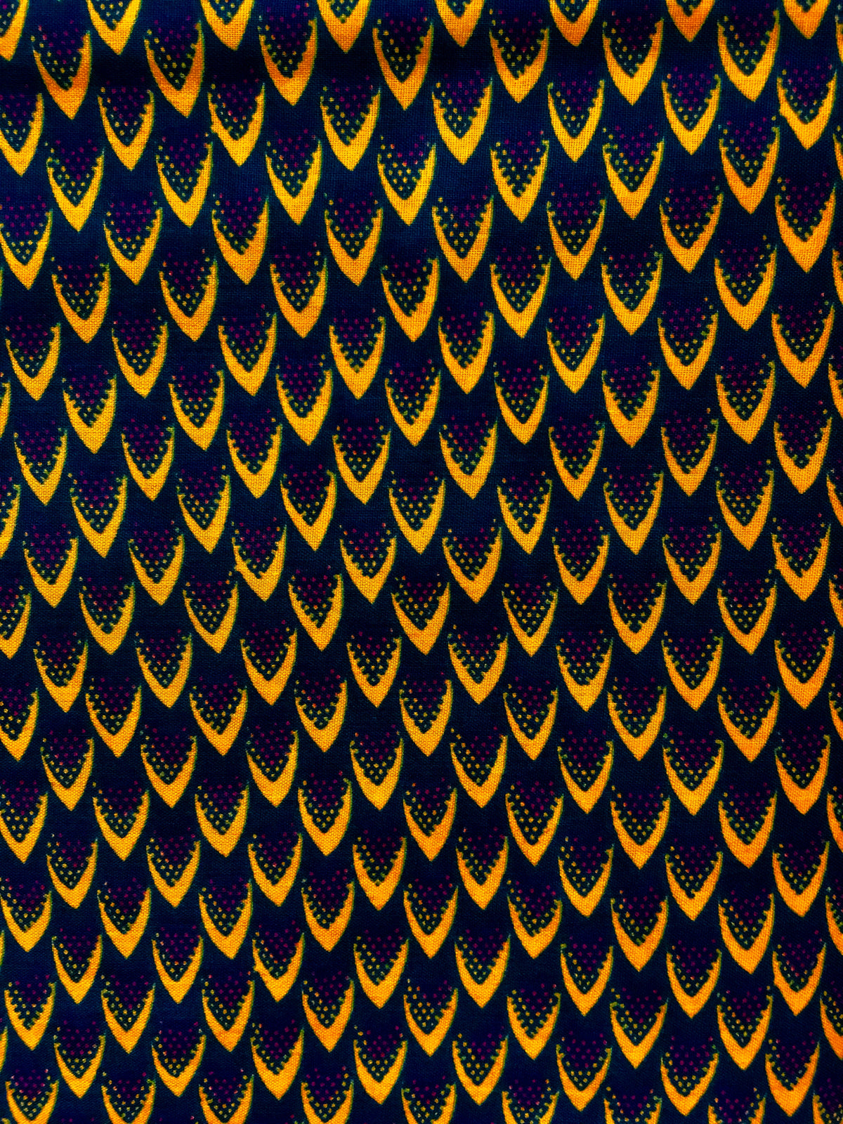 African Print Fabric/ Ankara - Dark Red, Marigold "Azubuike", YARD or WHOLESALE