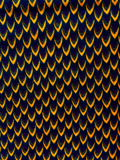 African Print Fabric/ Ankara - Dark Red, Marigold "Azubuike", YARD or WHOLESALE