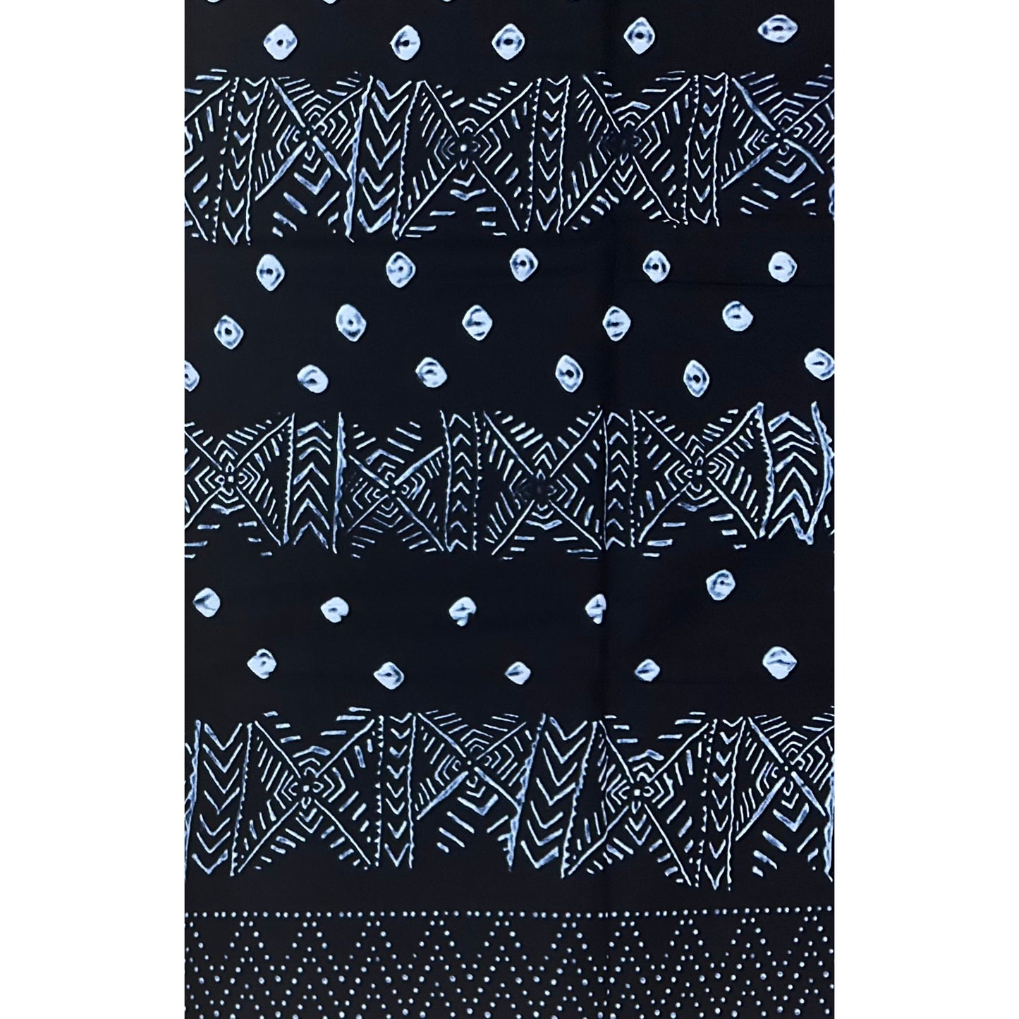 African Print Fabric/ Ankara - Black, Indigo “Dogon Night', Yard or Wholesale