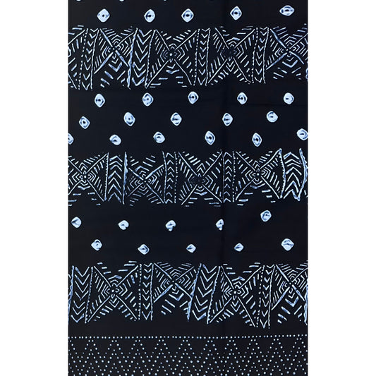 African Print Fabric/ Ankara - Black, Indigo “Dogon Night', Yard or Wholesale
