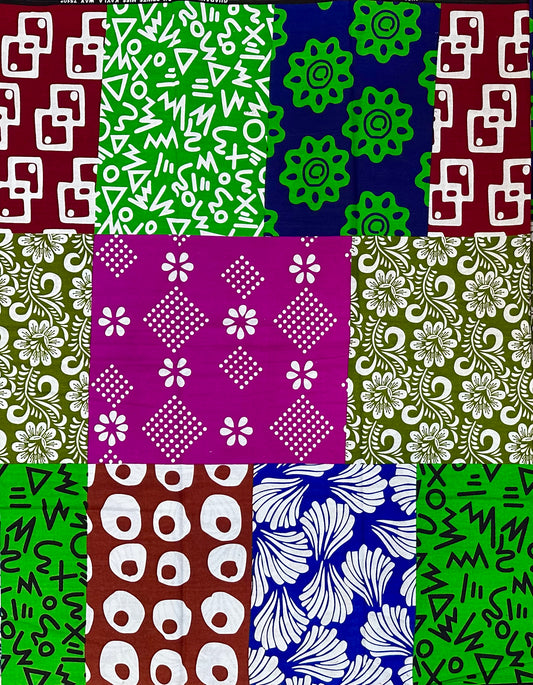African Print Fabric/ Ankara - Multicolored 'The Most Connected Socialite in Lagos', YARD or WHOLESALE