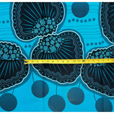 African Print Fabric/ Ankara - Shades of Blue 'Joko Leaf' Design