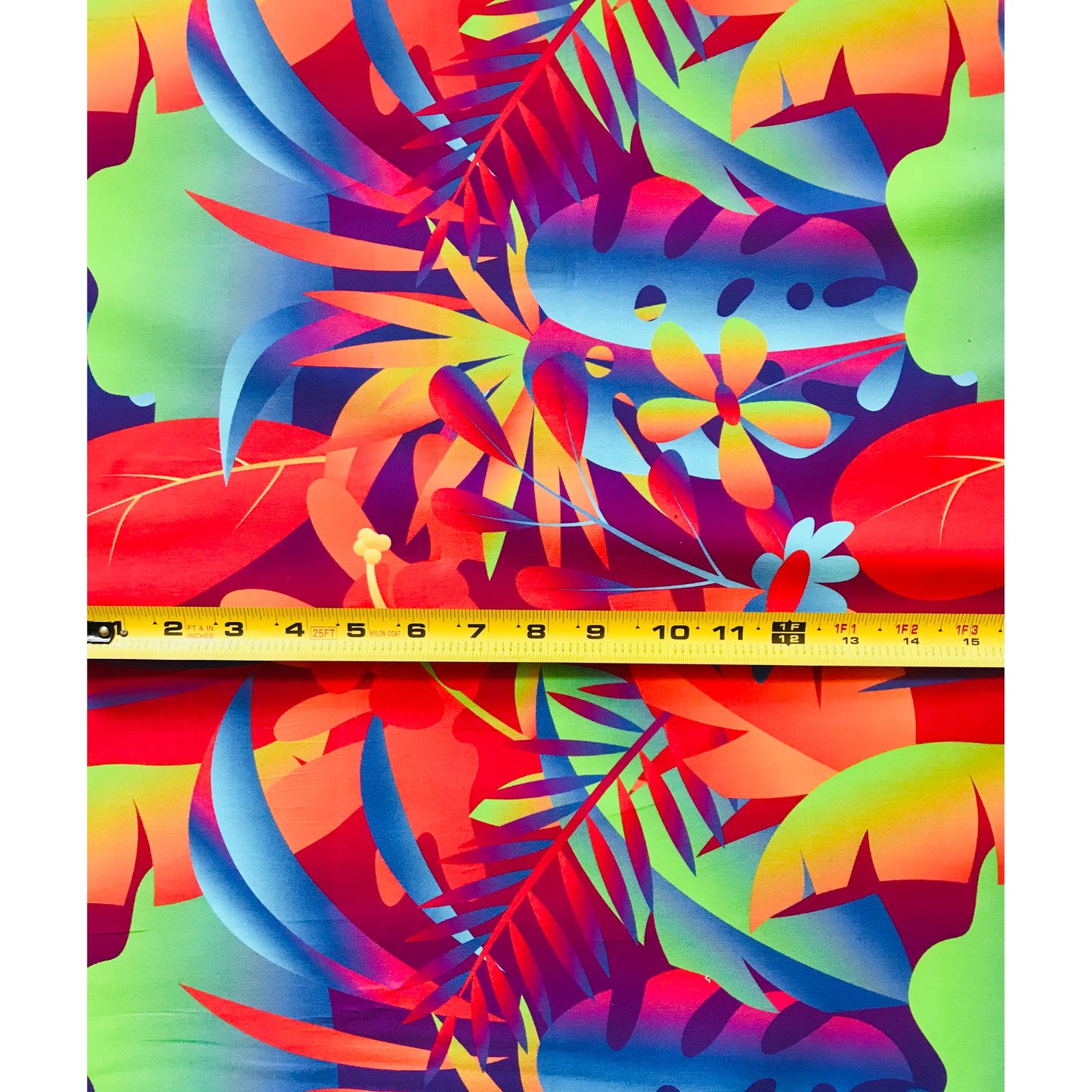 African Print, Stretch Cotton Satin Fabric- Red, Orange, Blue, Purple, Green "Moroccan Dawn" Per Yard