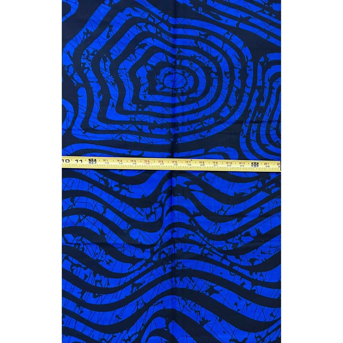 African Print Fabric/ Ankara - Black, Blue 'Still Waters' YARD or WHOLESALE