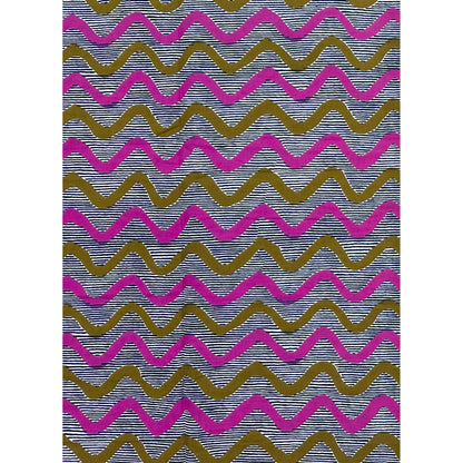 African Print Fabric/Ankara - Purple, Brown 'The Long Sway', YARD or WHOLESALE