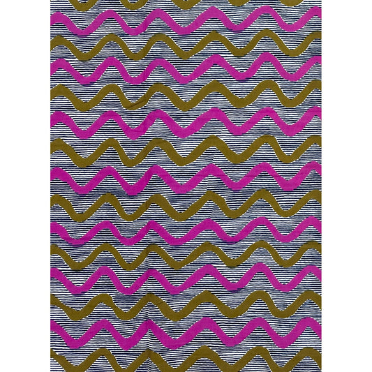 African Print Fabric/Ankara - Purple, Brown 'The Long Sway', YARD or WHOLESALE