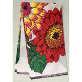 African Print Fabric/Ankara - White Five 'Epic Blooms' Design, YARD or WHOLESALE