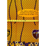 African Print Fabric/Ankara - Orange, Brown, Purple "Bien-aimé" Design, Yard